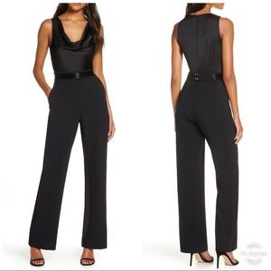 Eliza J cowl neck crepe jumpsuit (new without tags)